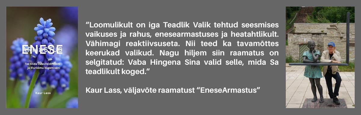 Enesearmastuses ja seesmises vaikuses olles on elurõõmus elada.